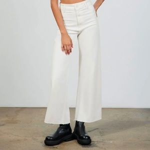 Zara Marine Straight White Jeans